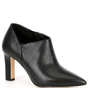 Cole Haan Vestry Black Pointed Leather Heel Bootie
